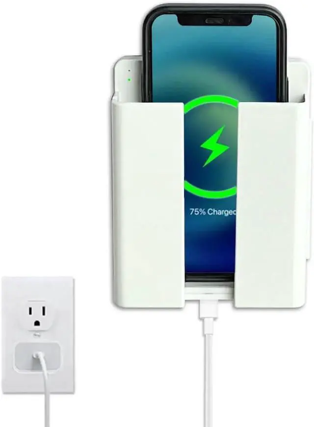Main image of P2 Wireless Charger Wall Mounted Wireless Phone Charger for Bedside/Desk/Garage/Kitchen 15W Fast Charging Station Works with iPhone 16/15/14/13/12/11/X & Galaxy S25/S24/S23/S22/S21/S20 Series