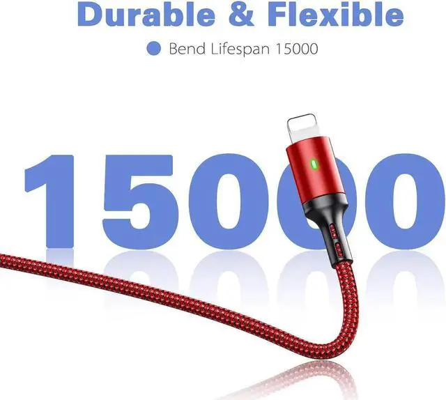 Alt view image 3 of 6 - Multi Charging Cable(2Pack 6FT) 4 in 1 Charger Cable Braided Multiple USB Cable Universal Phone Charging Cord with Type-C Micro USB IP Port for iPhone16/15/14/13 Series/Cell Phones and More