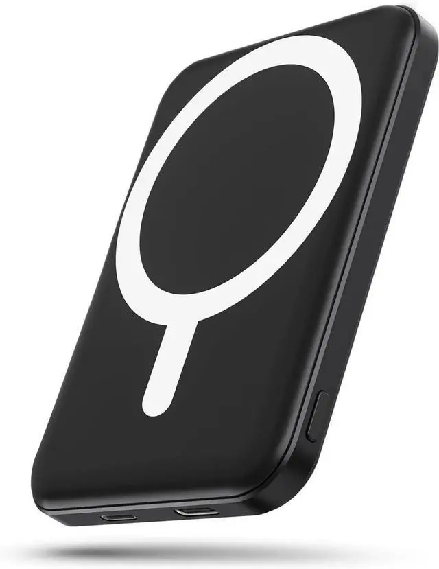 Main image of for Magsafe Battery Pack 5000mAh Magnetic Power Bank with Type-C Cable 20W PD Fast Charging Lighting Input Wireless Portable Charger for iPhone 16/15/14/13/12/ All Series-Black