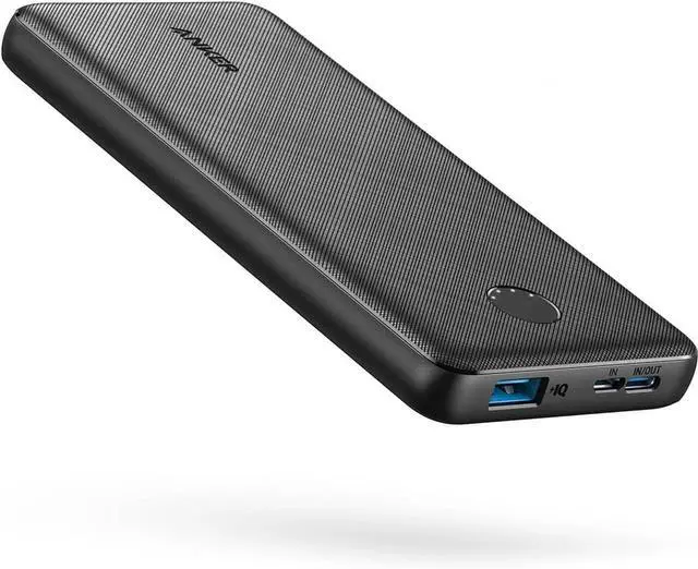 Main image of JAENFONG Power Bank(PowerCore 10K) Compact Travel-Ready 10 000mAh Battery Pack with PowerIQ Charging Technology 5V/3A High-Speed Charging for iPhone iPad and More (USB-C Input and OutputBlack1pack)