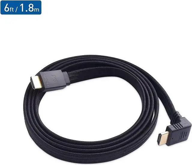 Alt view image 6 of 7 - JAENFONG 90-Degree Flat 48Gbps Ultra HD 8K HDMI Cable 6 ft with 8K @60Hz 4K @120Hz and HDR Support for PS5 Xbox Series X/S RTX3080 / 3090 RX 6800/6900 TV and More - 6 Feet