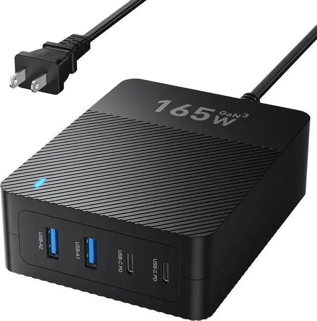 Main image of 2025 Latest USB C Fast Charger 165W GaN 4-Port Charging Station Hub Block Cube USB C Wall Charger Blocks with Dual Type C Ports for iPad/iPhone 16 15 14 13 12 Pro Max Pixel Note Galaxy