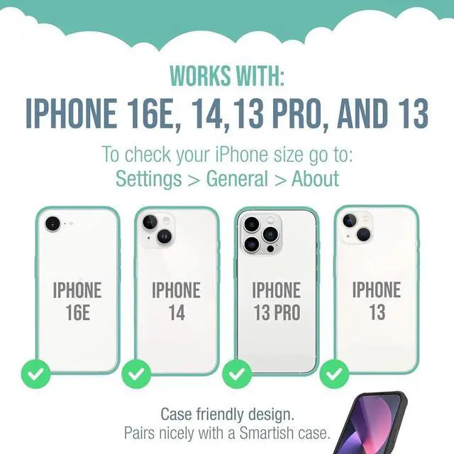 Alt view image 3 of 6 - ? iPhone 16e Screen Protectors - Tuff Sheet - 2-Pack Tempered Glass Easy Install Frame [Scratch Resistant] Case-Friendly For iPhone 16e / 14/13 / 13 Pro - Clear 2-Pack