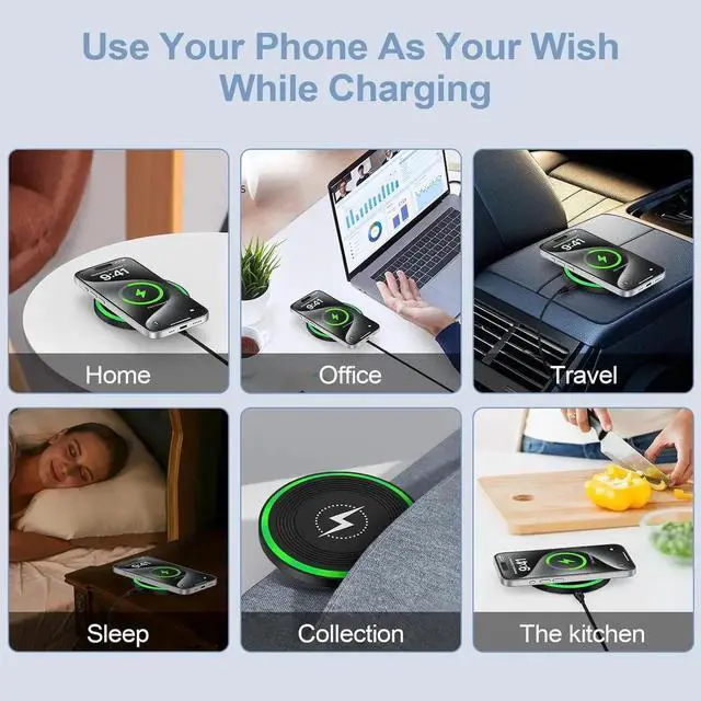 Alt view image 3 of 7 - Fast Wireless Phone Charger for Motorola Razr 2024/Edge 2024/G Power 2025/2024/G Stylus 5G 2Pack 15W Android Wireless Charger Station Fast Charging Pad for S25 Ultra/Z Fold 6/5/S24/S23/S22/S21