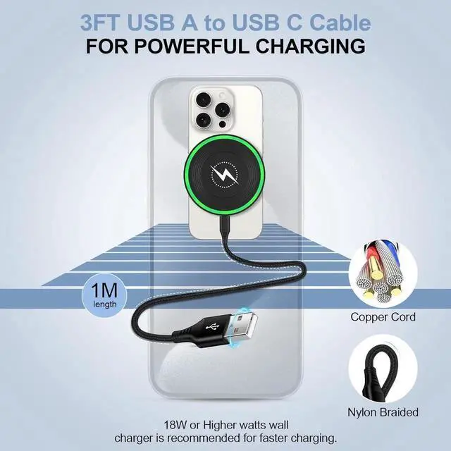 Alt view image 7 of 7 - Fast Wireless Phone Charger for Motorola Razr 2024/Edge 2024/G Power 2025/2024/G Stylus 5G 2Pack 15W Android Wireless Charger Station Fast Charging Pad for S25 Ultra/Z Fold 6/5/S24/S23/S22/S21