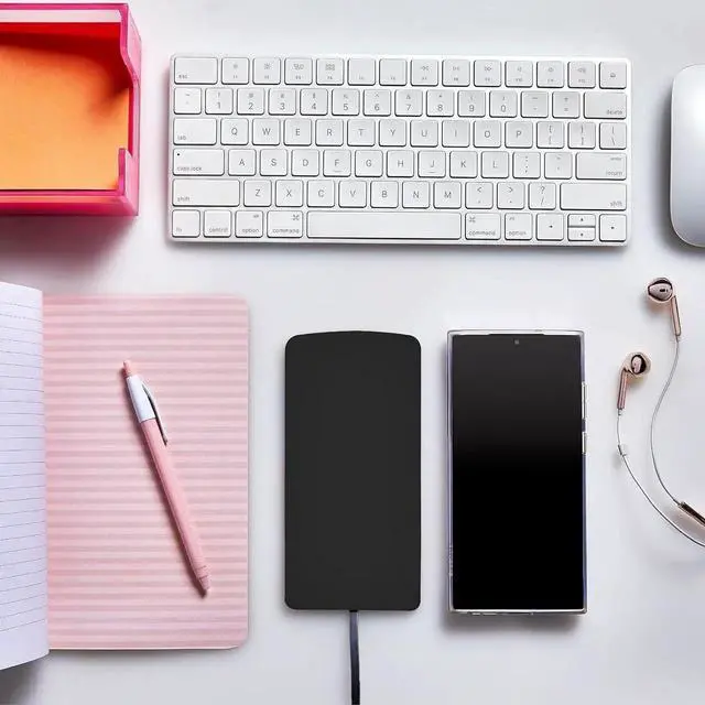 Alt view image 7 of 7 - Its Just Smart Ultra Slim Wireless Charger Up to 15W Max Fast Charging Pad Qi-Certified Phone Charger Compatible with iPhone and All Qi-Enabled Devices Adapter Not Included (Black)