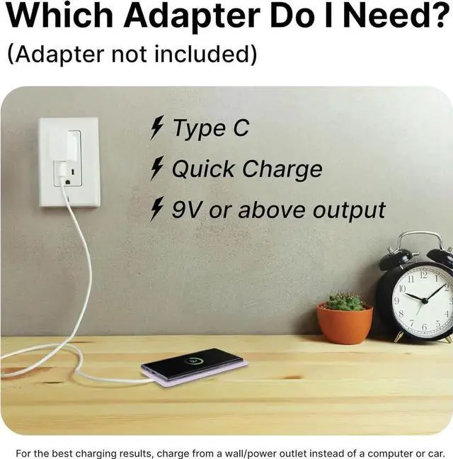 Alt view image 3 of 7 - Its Just Smart Ultra Slim Wireless Charger Up to 15W Max Fast Charging Pad Qi-Certified Phone Charger Compatible with iPhone and All Qi-Enabled Devices Adapter Not Included (Black)