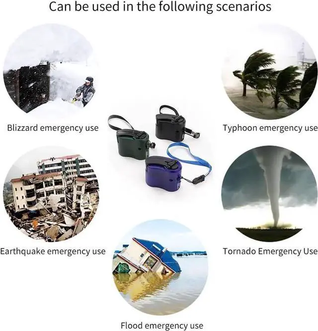 Alt view image 7 of 7 - JAENFONG Portable Hand Crank Generator - 5V USB Charger for Cell Phone Emergency Outdoor Mobile Phone Charging