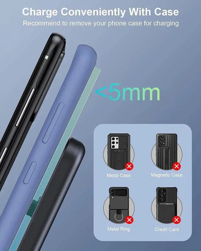 Alt view image 3 of 6 - Wireless Charger for Charging Station & Android Multiple Devices 3 in 1 Fast Charger Stand for Phone Galaxy Z Flip 5/4/3 Z Fold S24 S23 Ultra S22 S21 S20 Galaxy Watch 6/5 Pro/4/3 Buds