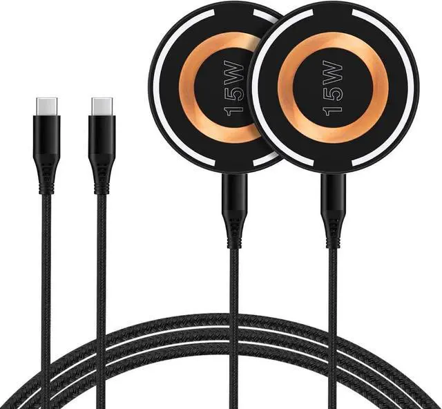 Main image of Wireless Charger Fast Charging Pad 15W Wireless Magnetic Magsafe Charger for Galaxy S25 Ultra S25 Plus S24 Ultra S23 FE S22 S21 S20 Z Flip6/Fold6 iPhone 16 Plus 15 Pro Max Pixel 9Pro 8