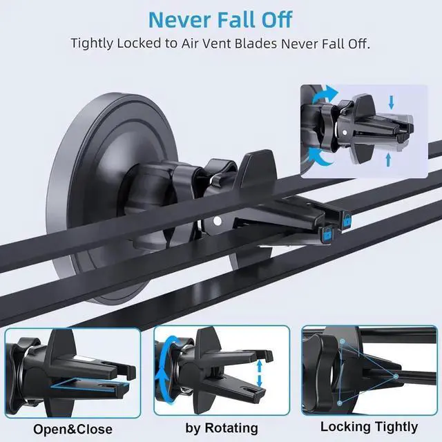 Alt view image 7 of 7 - for MagSafe Car Mount Charger iPhone Wireless Car Charger Stick on Dashboard Magnetic Phone Holder Mount for iPhone 16 Pro Plus Max 15 14 13 12 Series 15W Fast Charging Aluminum Shell