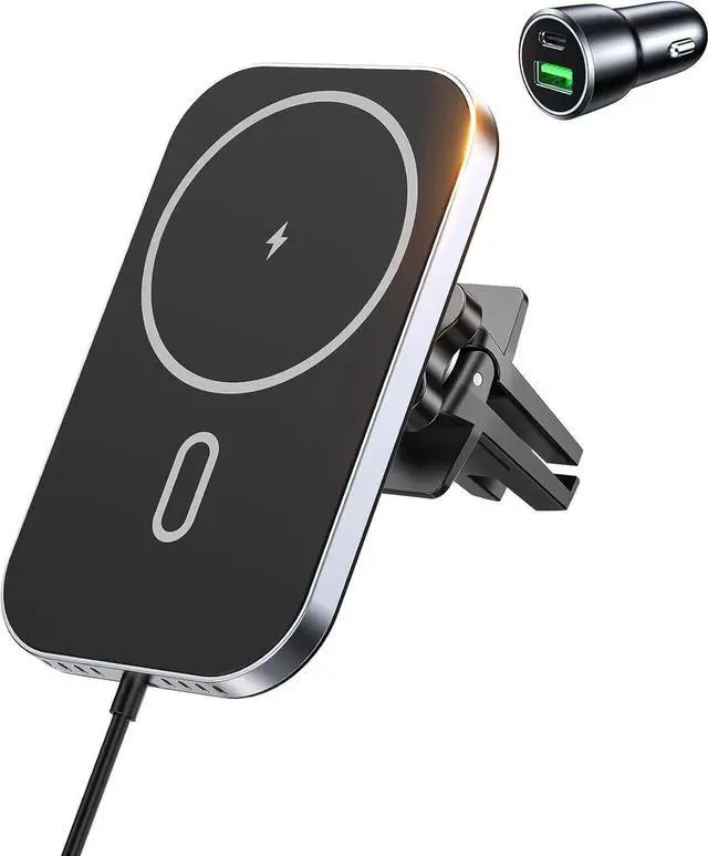 Main image of for for MagSafe Car Mount Charger with Adapter 360° Rotation Magnetic Wireless iPhone Car Charger for Air Vent Compatible with iPhone 16/15/14/13/12 Series