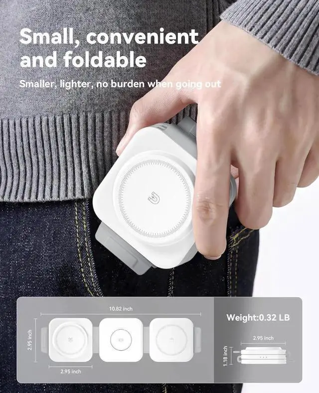 Alt view image 6 of 6 - 3 in 1 Charging Station for Multiple Devices Foldable Magnetic Fast Wireless Charger Dock Travel Charging Pad for iPhone 16 15 14 13 12 Pro Max Plus Watch Series & AirPods 4/3/2/Pro
