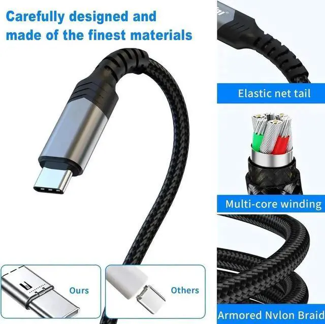 Alt view image 5 of 6 - JAENFONG USB to USB C Cable[2park 4FT] USB Type C Fast Chargr Cable 3.1A Braided USB A to Type-C Charger Cable for iPad iphone15 Galaxy Note Pixel One Plus etc