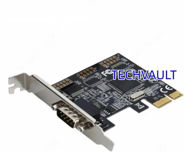 Alt view image 3 of 3 - JAENFONG PCI-E 1x Single Port DB9 RS232 PCIe to Serial Port Expansion Card Adapter Converter Chipset ASIX AX9900 for Desktop PC Computer