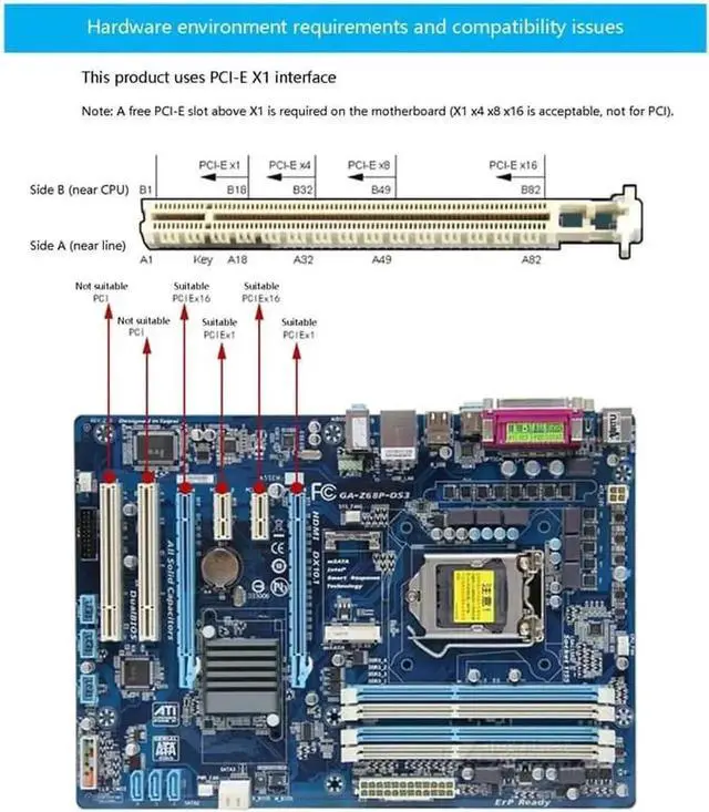 Alt view image 2 of 3 - JAENFONG PCI-E 1x Single Port DB9 RS232 PCIe to Serial Port Expansion Card Adapter Converter Chipset ASIX AX9900 for Desktop PC Computer