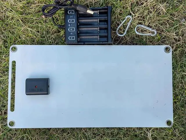 Alt view image 6 of 7 - HUYINGC Solar power Charger with 6 Watt Portable Solar Panel for 1.2V AA & AAA Ni-MH Ni-CD Household Rechargeable Batteries and with 5V USB Output for cellphone or other Batteries needed charging-Blac