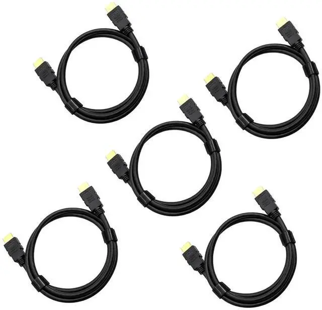 Main image of JAENFONG 4K HDMI Cable 3 ft 5-Pack 2.0 Ultra HD/Cord High-Speed 18Gbps 2.0b @60Hz (1080P 2160P HDR) Black HDMI Cordfor Laptop Monitors HDTV