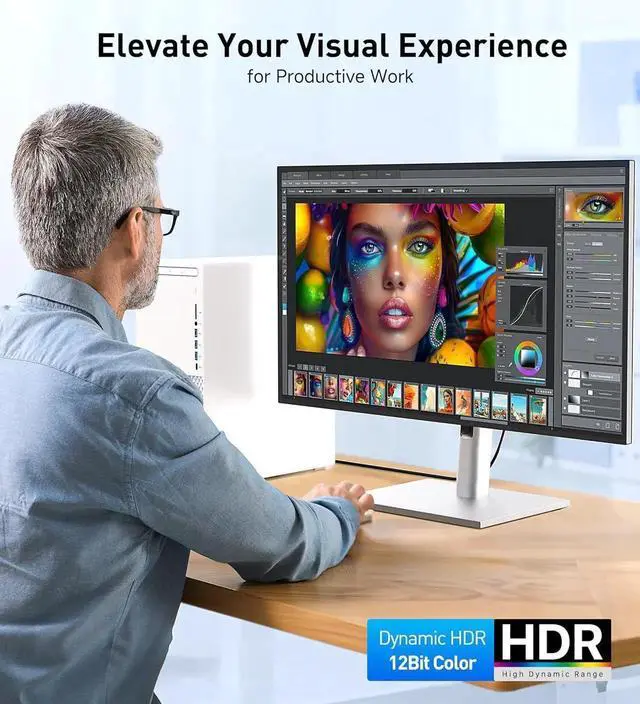 Alt view image 6 of 7 - JAENFONG Premium Braided 48Gbps Ultra HD 8K HDMI Cable 6.6 ft / 2m with 8K@60Hz 4K@240Hz and HDR Support for PS5 Xbox Series X/S RTX3080 / 3090 RX 6800/6900 TV and More in Black