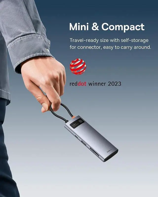 Alt view image 2 of 7 - JAENFONG USB C to HDMI Adapter 4K@60Hz USB C Docking Station 7 in 1 USB C Hub with 3 USB-A PD 100W TF/SD Card Reader Compatible for iPhone 15/Mac///HP//Steam Deck/Rog Ally