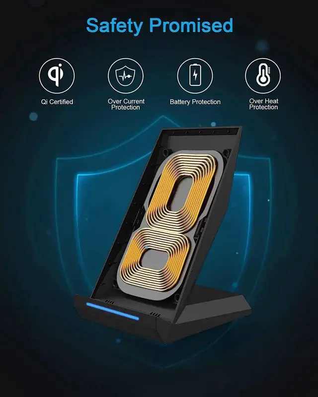 Alt view image 4 of 7 - Nanami 2 in 1 Wireless Charger Equipped with PD 30W Adapter Qi Certified Fast Charging Stand with USB-A Port Compatible iPhone 16/15/14/13/12/11 Phone Charger for Galaxy S25/S24/S23/S22/S21