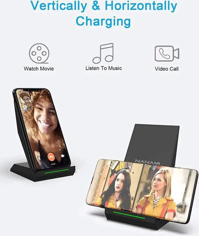 Alt view image 2 of 7 - Nanami 2 in 1 Wireless Charger Equipped with PD 30W Adapter Qi Certified Fast Charging Stand with USB-A Port Compatible iPhone 16/15/14/13/12/11 Phone Charger for Galaxy S25/S24/S23/S22/S21