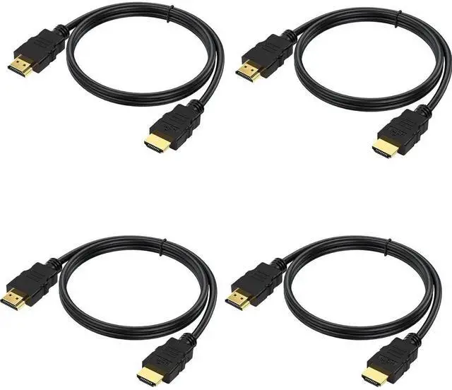 Main image of JAENFONG HDMI Cable 4 FT 4-Pack 4K HDMI 2.0 Cable 4FT Shielded HDMI 2.0 CL3 Rated Cord for Smart Monitor with Streaming TV 4K 1080P@144Hz ARC & CL3 Rated | for Laptop Monitor PS5 PS4 Xbox Soundbar