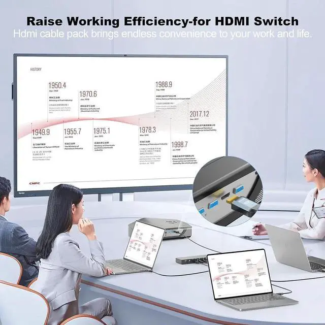 Alt view image 6 of 7 - JAENFONG HDMI Cable 3FT 4-Pack High Speed 4K HDMI 2.0 Cord 3FT HDMI Computer Monitor TV Cable 4K@60Hz 2K@120Hz 1080P with Ethernet/ARC 3D HDCP 2.2-Compatible with /LG/PS4 PS5/Xbox/Switch/Soundbar