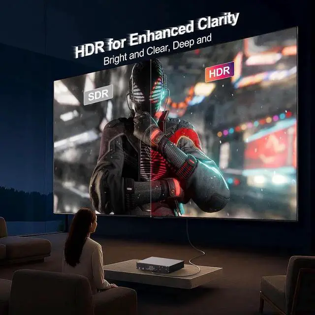 Alt view image 4 of 7 - JAENFONG HDMI Cable 3FT 4-Pack High Speed 4K HDMI 2.0 Cord 3FT HDMI Computer Monitor TV Cable 4K@60Hz 2K@120Hz 1080P with Ethernet/ARC 3D HDCP 2.2-Compatible with /LG/PS4 PS5/Xbox/Switch/Soundbar