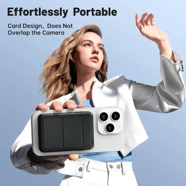 Alt view image 6 of 7 - for Magsafe Battery Pack 10000mAh Magnetic Power Bank 22.5W PD Fast Charging with USB-C Cable LED Display Wireless Portable Charger for Magsafe with Stand for iPhone 16/15/14/13/12/Pro/Pro Max