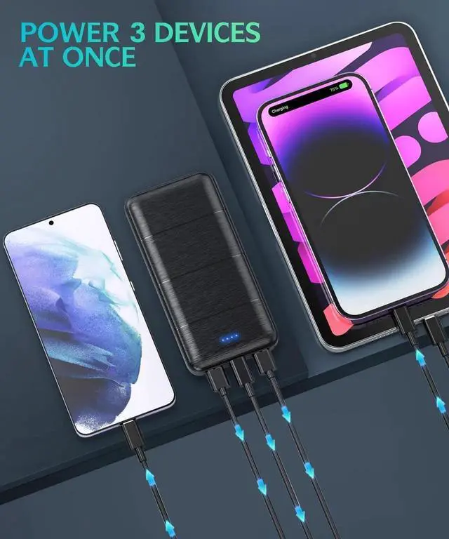 Alt view image 6 of 7 - JAENFONG Portable-Charger-Power-Bank - 2 Pack 15000mAh Dual USB Power Bank Output 5V3.1A Fast Charging Portable Charger Compatible with Smartphones and All USB Devices