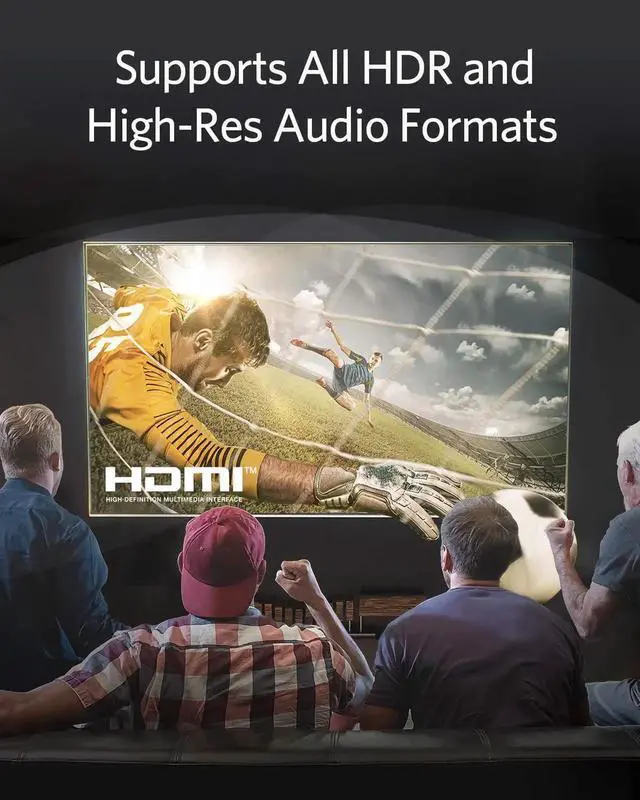 Alt view image 6 of 7 - JAENFONG HDMI Cable 8K@60Hz 6.6FT Ultra High Speed 4K@120Hz 48Gbps Ultra HD HDMI Cable Support Dynamic HDR eARC Dolby Atmos Compatible with PlayStation 5 Xbox Series X TVs