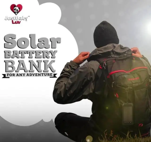 Alt view image 5 of 5 - JAENFONG Solar Power Bank 10000mAh - Wireless Charger with 20 LED Lights Fast Charging for 3 Devices Solar Phone Charger Power Bank for Camping Travel & Emergencies