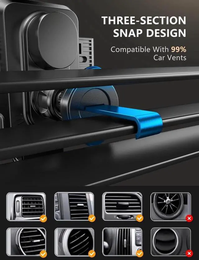 Alt view image 3 of 6 - Wireless Car Charger Phone Holders for Your Car 15W Auto Clamping Phone Mount Car Accessories for iPhone 16 15 14 13 12 Mini Pro Max 11 XR XS Galaxy S24 Ultra S23 S22+ Note 20 etc
