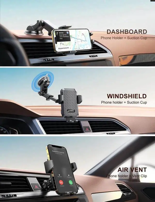 Alt view image 5 of 6 - Wireless Car Charger Phone Holders for Your Car 15W Auto Clamping Phone Mount Car Accessories for iPhone 16 15 14 13 12 Mini Pro Max 11 XR XS Galaxy S24 Ultra S23 S22+ Note 20 etc
