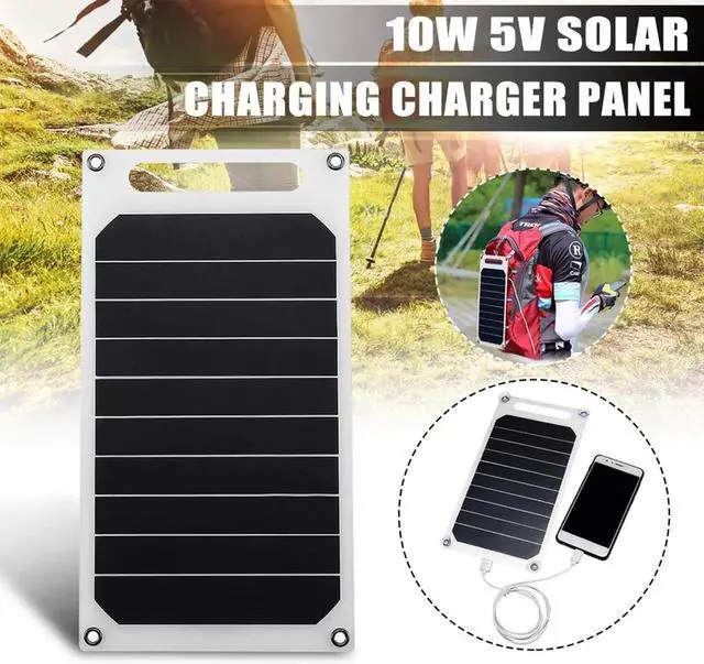 Alt view image 7 of 7 - JAENFONG 10W 5V Solar Panel Charger USB Port Portable High Power Paper Shaped Monocrystalline Silicon for Cell Phone Camping