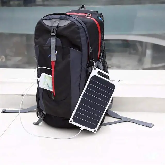 Alt view image 4 of 7 - JAENFONG 10W 5V Solar Panel Charger USB Port Portable High Power Paper Shaped Monocrystalline Silicon for Cell Phone Camping