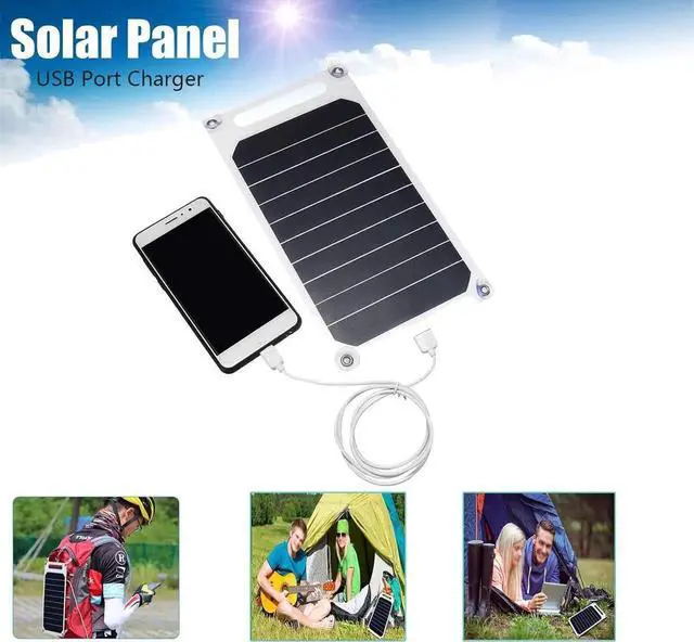Alt view image 3 of 7 - JAENFONG 10W 5V Solar Panel Charger USB Port Portable High Power Paper Shaped Monocrystalline Silicon for Cell Phone Camping