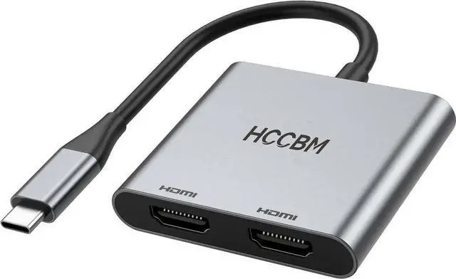 Main image of JAENFONG USB C to Dual HDMI Adapter Dual Monitors Adapter USB C Hub with 2 HDMI Docking Station 4K @60hz for Laptop HP Surface Thinkpad