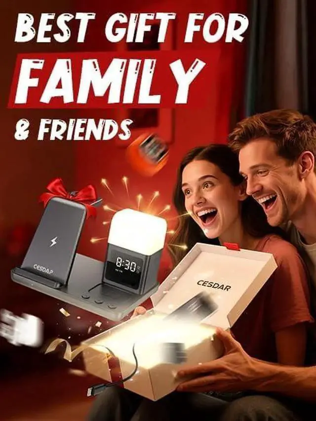 Alt view image 4 of 7 - 6 in 1 Wireless Charging Station for Charging Station for Multiple Devices with Alarm Clock and Night Light nightstand for iPhone 16 15 14 13 for Watch Best Gift for Your Loved Ones