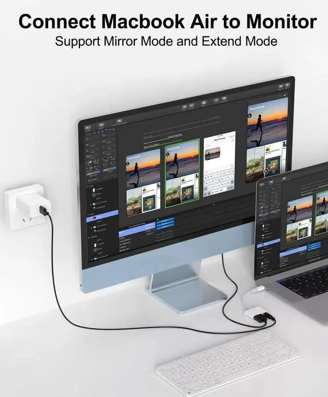 Alt view image 5 of 7 - JAENFONG USB-C to HDMI Adapter 4K@120Hz for iPhone 15 16 to TV MFi Certified Type-C to HDMI 2.1 Cord Dongle with 100W Fast Charging Port for MacBook Pro/Air iPad Pro iMac Galaxy S25/S24 and More