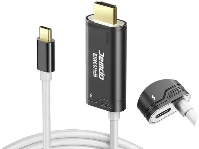 Main image of Switch 2 HDMI Cable Dock Base Station 4K 60 Hz 18 Gbps USB C 3.2 to HDMI 2.0 6.6 ft 100 W PD Play While Charging Portable Travel TV Adapter Cord Compatible with Nintendo Switch 2/2017/OLED Black