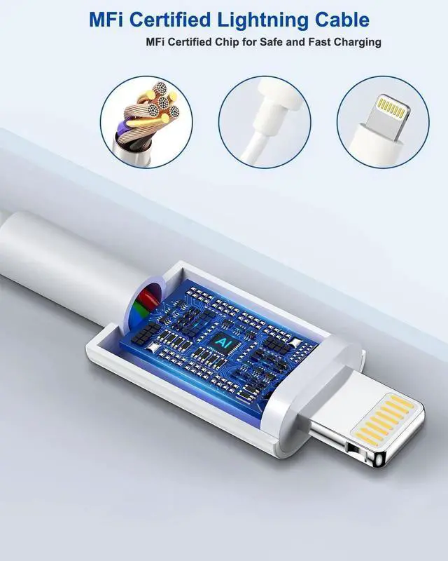 Alt view image 5 of 6 - Fast iPhone Charger Quick 10Foot USBC Wall Charger Phone Charge 2Pack 20W PD USB C Fast Charger Block + 10FT Lightning Fast Charging Cable for iPhone 14/Pro/Pro Max/Plus/13/12/11/XS/XR/X/SE2022/iPad