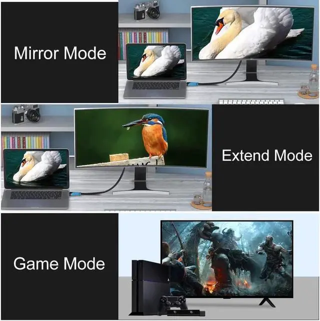 Alt view image 6 of 6 - JAENFONG 4K HDMI 50 FT Cable (HDMI 2.0 18Gbps) Ultra High Speed Gold Plated Connectors Ethernet HDMI Cord 4K@60HZ 2K 1080P 3D ARC Compatible with UHD TV Monitor Laptop Xbox PS4/PS5 ect(15m)