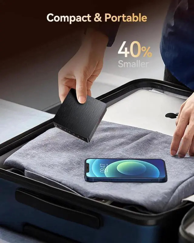 Alt view image 5 of 7 - 140W USB C Charger Block GaN III 7 Port Fast Charging Station PD 3.0 USB Wall Charger for Multiple Devices Portable Power Strip Laptop Charging Hub Travel Adapter for iPad iPhone Android