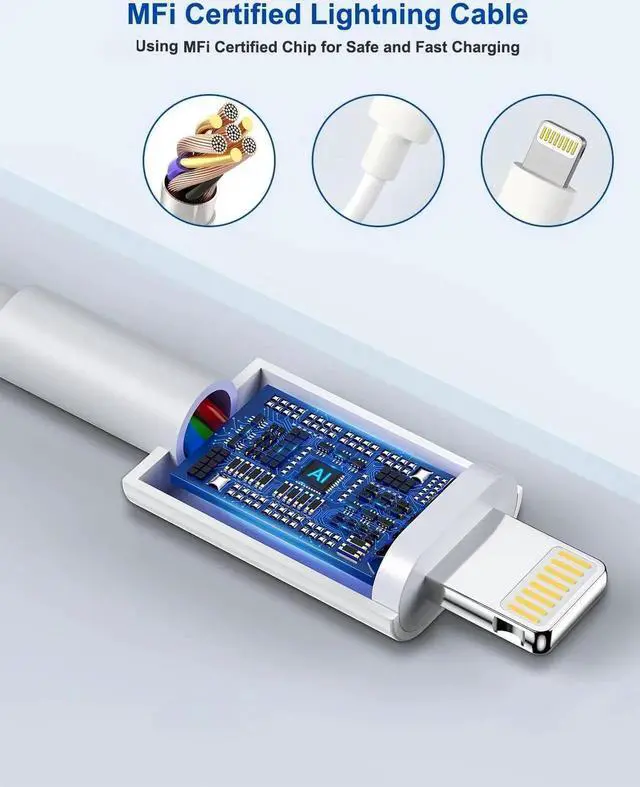 Alt view image 4 of 6 - iPhone Fast Charger Extra Long iPhone Charger Fast Charging 10Foot 2Pack i Phone Chargers 10FT USB C to Lightning Cable Cord Adapter for iPhone 14 Pro Max/14 Plus/13 Mini/13/12/11/X/XR/SE/iPad/AirPods