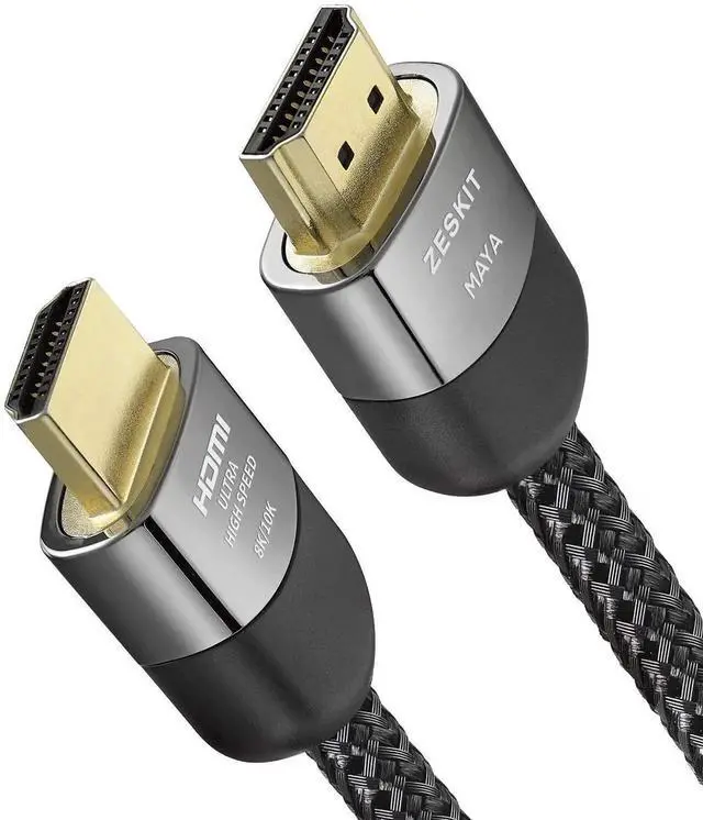 Main image of JAENFONG Certified 2.1 8K HDMI Cable 48Gbps 4K120Hz Compatible with Soundbar eARC HDR10 VRR Dolby Vision Atmos HDCP 2.2 & 2.3 Gaming PS5 Xbox Series X TV Monitor (Ultra High Speed Maya 10ft)