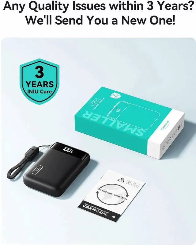 Alt view image 2 of 7 - JAENFONG Portable Charger Smallest 22.5W 20000mAh USB C in & Out Power Bank Fast Charging PD 3.0+QC 4.0 LED Display Phone Battery Pack Compatible with iPhone 16 15 14 13 Pro S23 Google iPad etc