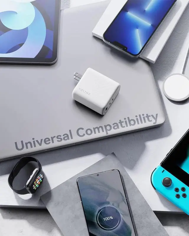 Alt view image 5 of 6 - USB C Charger 65W PPS 3-Port GaN Fast Charger Block Compact Foldable Wall Charger for MacBook Pro/Air XPS 13 iPad Pro iPhone 14/13 Pro Max Galaxy S22 /S21 Pixel & More