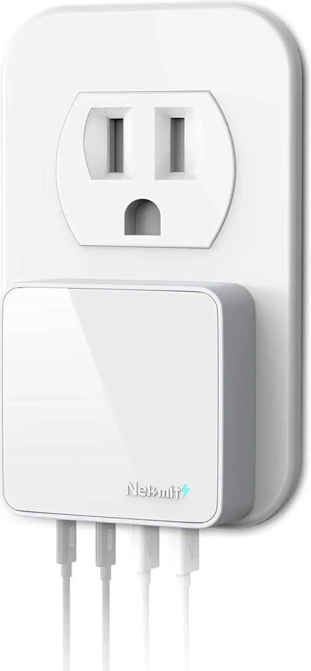 Main image of USB C Charger Thin Flat 52W 4-Port Fast Wall Charger with Two 20W Power Delivery and 2 Port for iPhone 14/14 Pro/14 Pro Max Galaxy Pixel iPad Pro AirPods More Upgraded